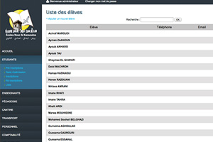 Web application Groupe Scolaire Nour Al Karaouine
